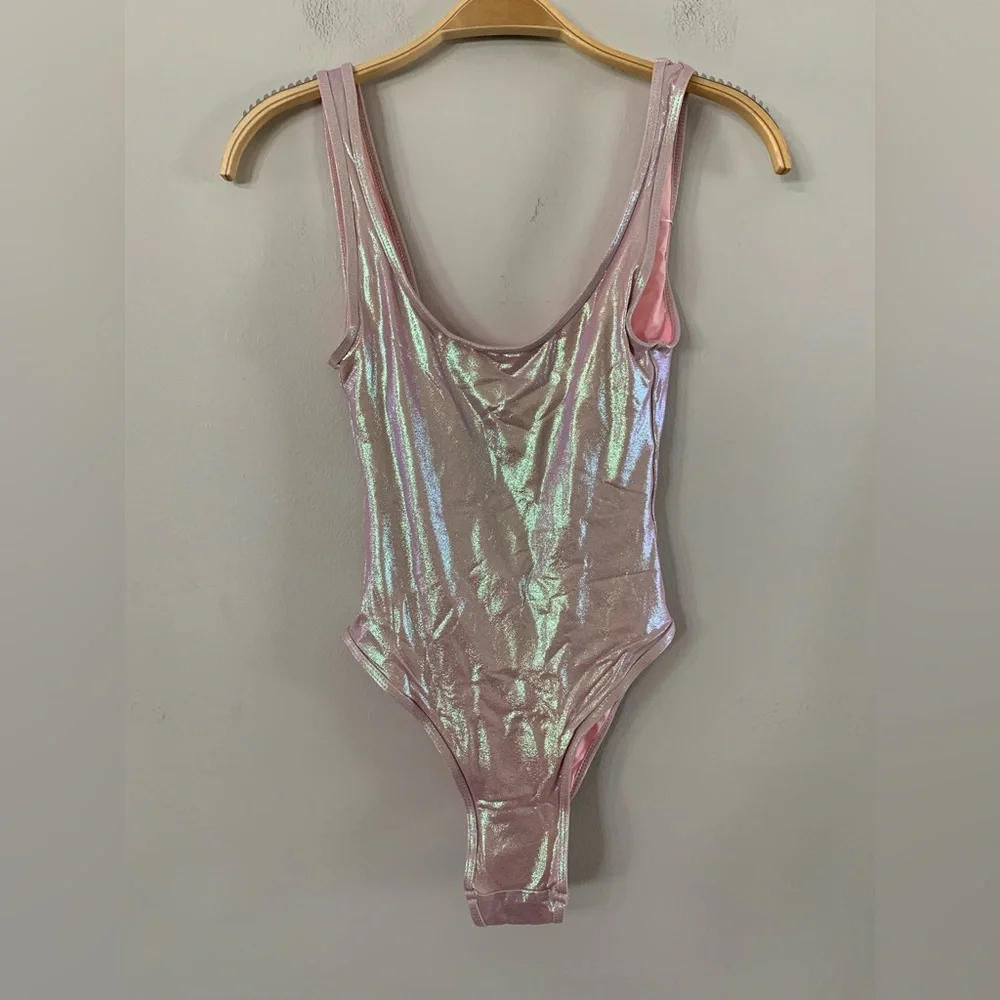 NEW FRANKIES BIKINIS Kyle Iridescent One Piece Swimsuit multiple sizes